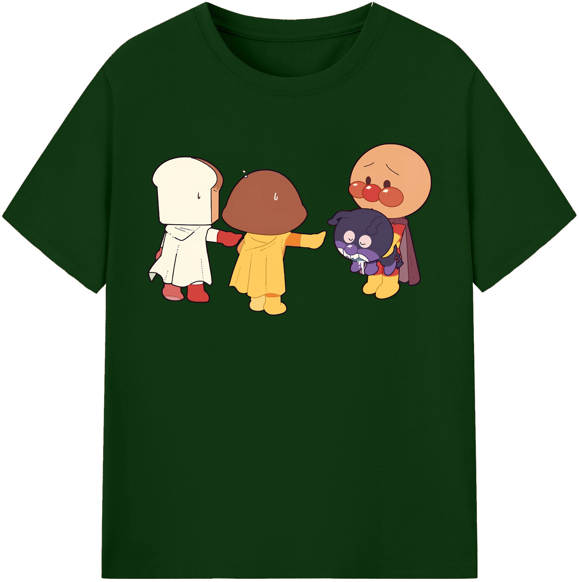 （画像用） アンパンマン Anpanman 綿100％半袖Tシャツ（フロントプリント）